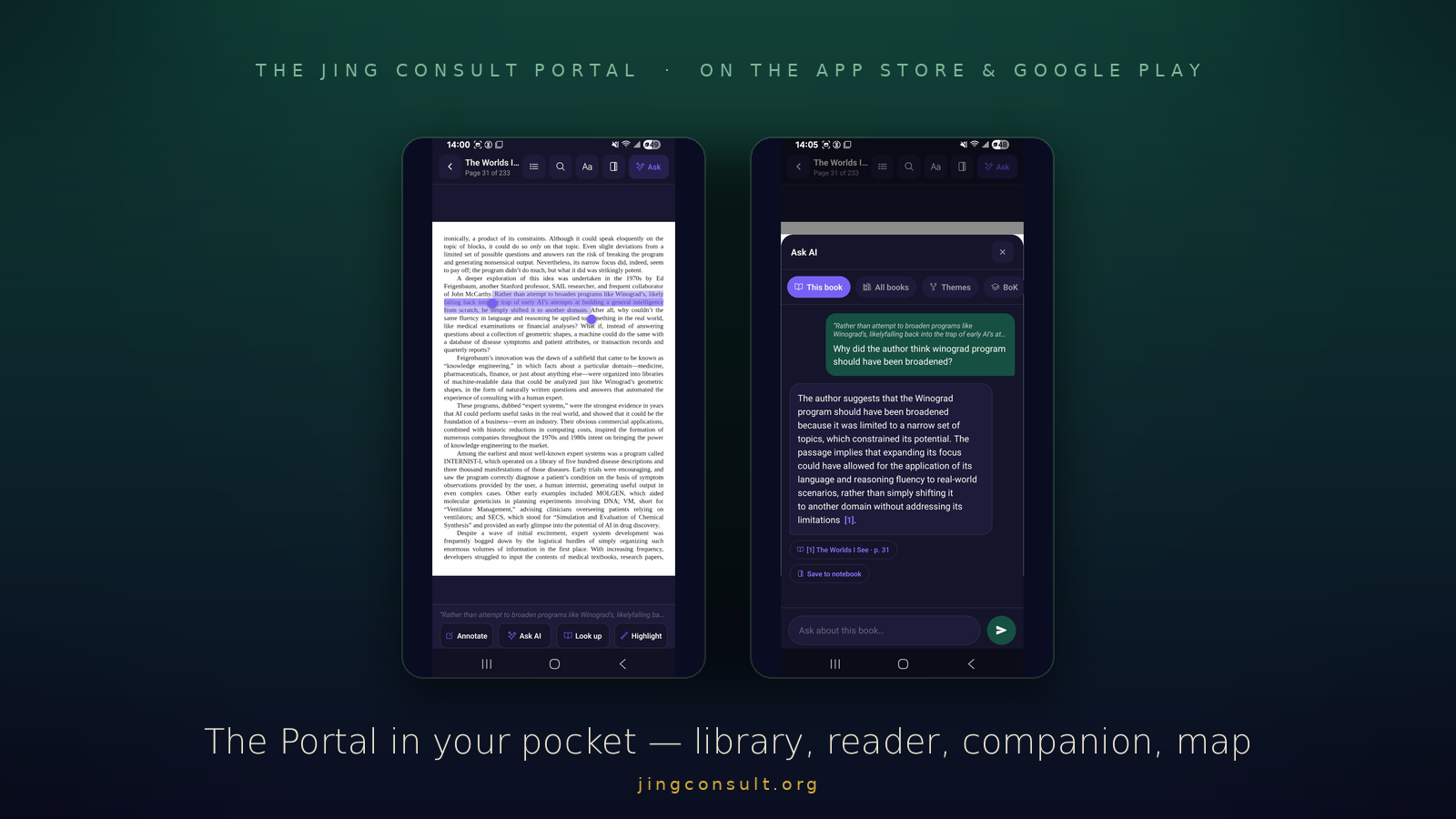 Jing Consult Portal mobile apps for iPhone and Android